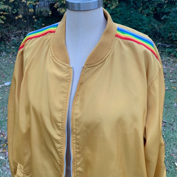 Yellow Rainbow Bomber Jacket - Picture 7 of 10